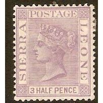 Sierra Leone QV 1889 1½d Pale Violet Mounted Mint Stamp MM SG29 postage victoria