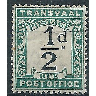 Transvaal 1907 D1 1/2d Black & Blue-Green Postage Due Mounted Mint .. ..