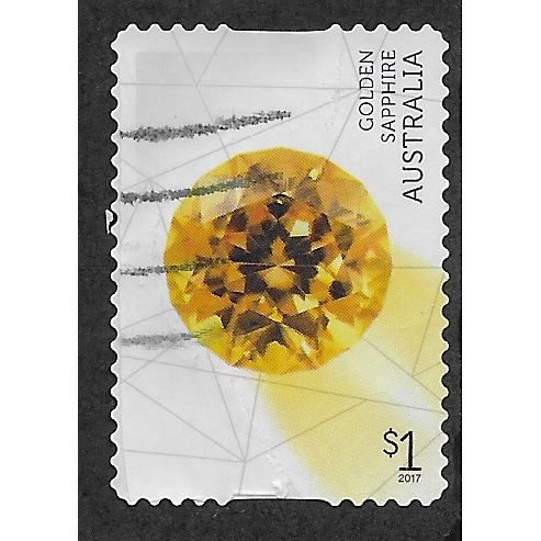 AUS 2017 $1.00 (S/A)'RARE BEAUTIES -GOLDEN SAPPHIRE' FINE USED (EBID63-919)