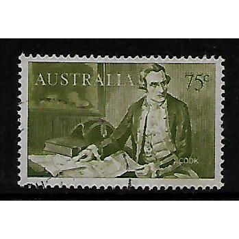 AUSTRALIA 1966 75c OLIVE CAPTAIN COOK SG 400 FINE USED