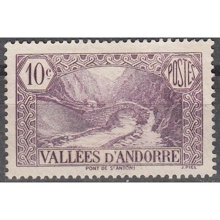 Andorre Français 1932 Michel 28 O Cote (2008) 1.50 € Pont de Saint-Antoine