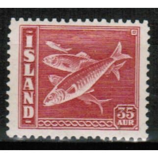 1939-45 Iceland - Fish - Sc# 226 Mint og 35 aur carmine
