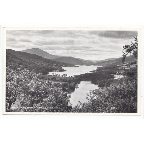 Queen's View of Loch Tummel Pitlochry Perthshire J B White Postcard 5199