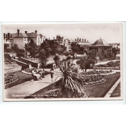 Promenade Gardens Clacton-on-Sea Essex RP Postcard 106