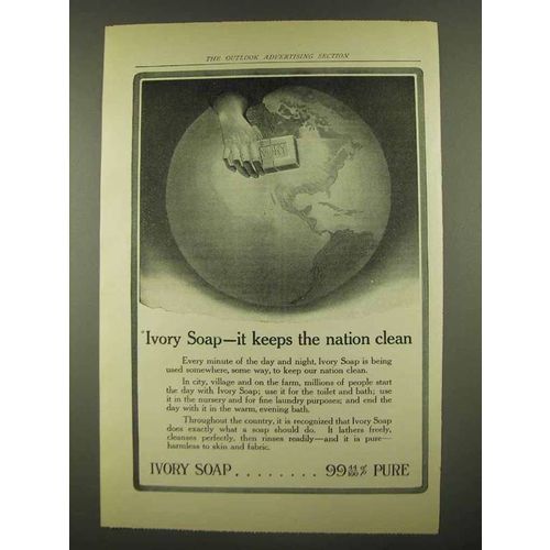 1912 Ivory Soap Ad - It Keeps The Nation Clean