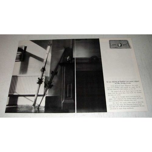 1986 American Express Credit Card Ad - Skiing Verbier