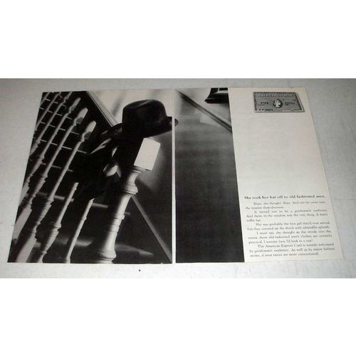1986 American Express Credit Card Ad - Took Hat Off