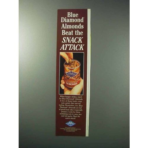 1986 Blue Diamond Smokehouse Almonds Ad - Snack Attack
