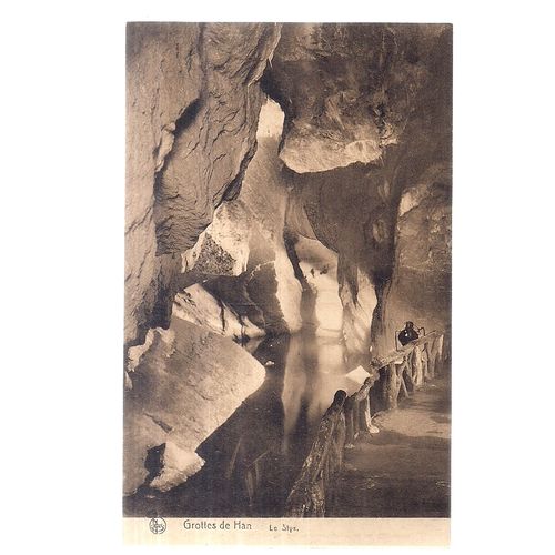 GROTTES DE HAN, HAN-SUR-LESSE, BELGIUM unused vintage postcard caves (d) =