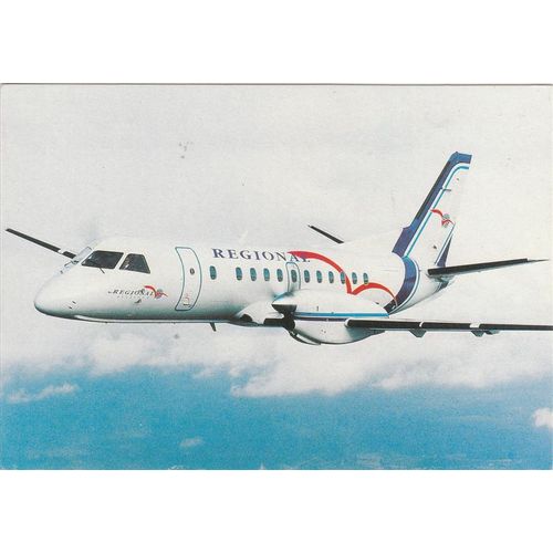 Regional Airlines SAAB 340 Civil Aircraft Postcard (A20493)