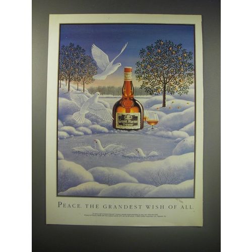 1990 Grand Marnier Ad - Peace. The grandest wish of all