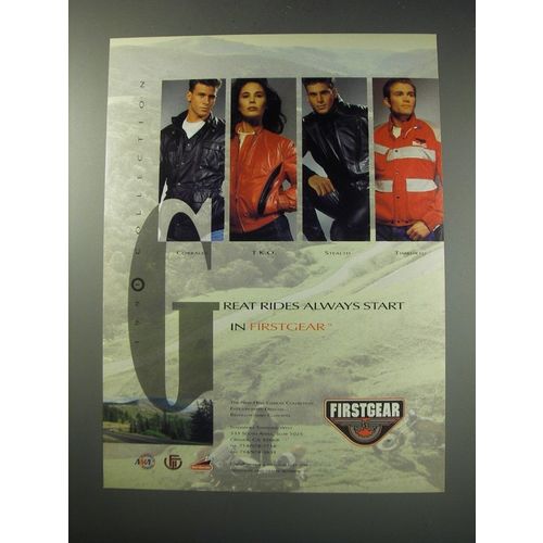 1991 FirstGear Hein Gericke Jackets Ad - Corrales, T.K.O., Stealth and Timbuktu