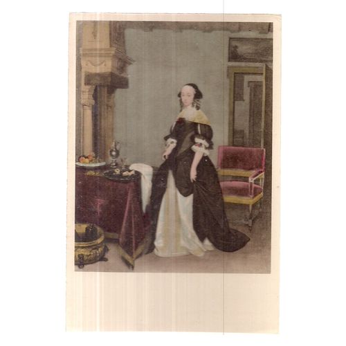 PORTRAIT OF A LADY by Terborch unused vintage postcard =
