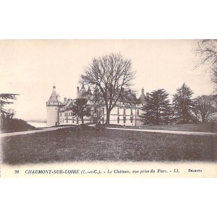 Chaumont sur Loire Chateau prise du Parc France Postcard unused VGC