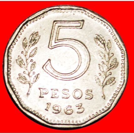 SHIP (1961-1968): ARGENTINA ★ 5 PESOS 1963! LOW START ★ NO RESERVE!