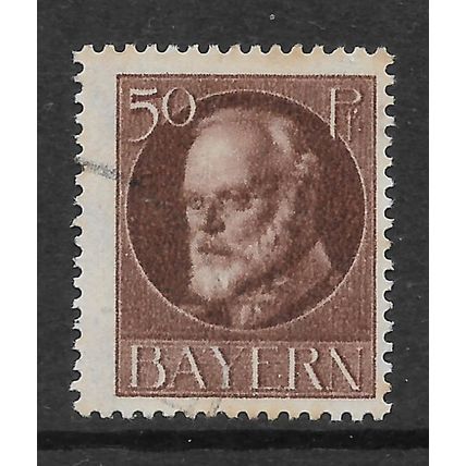 BAVARIA 1914 KING LUDWIG III 50pf BROWN SG E186A FINE USED