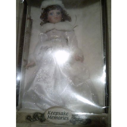 Genuine Fine Porcelain Doll Keepsake Memories Winter outfit