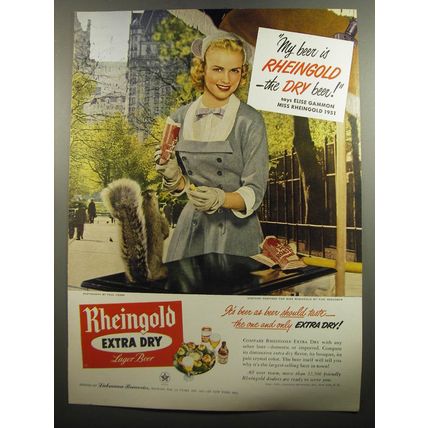 1951 Rheingold Beer Advertisement - Elise Gammon