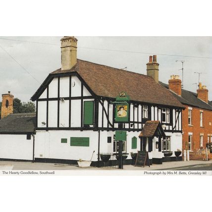 The Hearty Goodfellow Pub Southwell Nottingham Postcard
