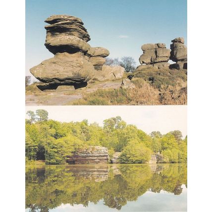 Plumpton & Brimham Rocks Knaresborough 2x Postcard s