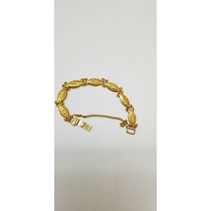 High End Jewelry! Unique! Ladies 24k solid gold bracelet, 5 1/2 " 23gr.