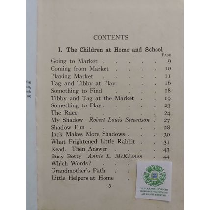 1930 ILLUSTRATED FACT AND STORY READERS BOOK ONE by SUZZALO & FREELAND et al