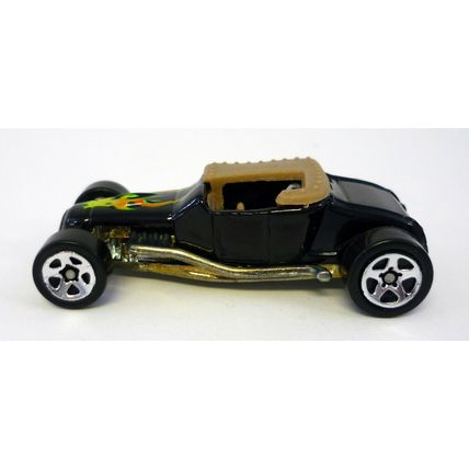 Hot Wheels Track T Black Die-Cast Car w/Flames 1998