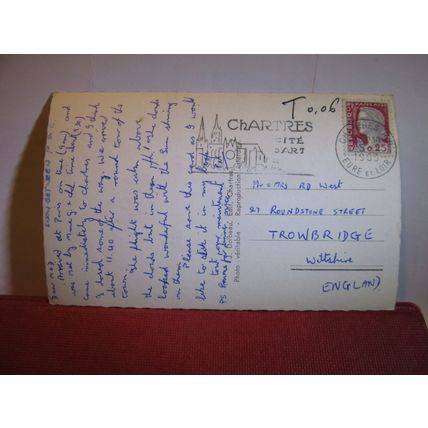 multiview, DE CHARTRES, FRANCE used postcard. Eure-et-Loir 1963 pm #