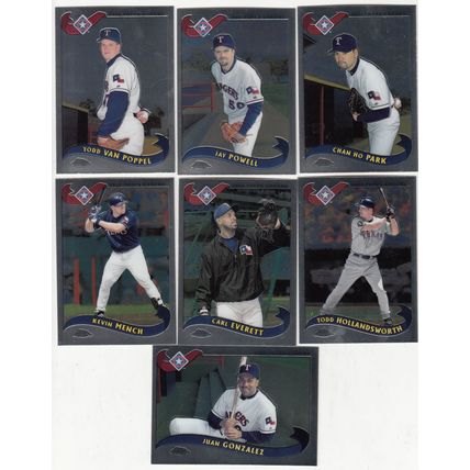 2002 Topps Texas Rangers team set with Chrome traded- 35 cards