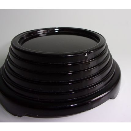 Art Deco Black Glass Plinth / Base / Stand.