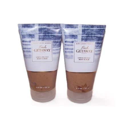 Lot of 2 Bath & Body Works Fresh Getaway Sand & Sea Salt Body Scrub 6.6 oz each