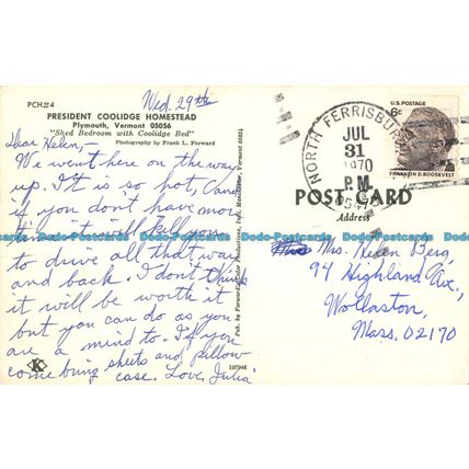 R054119 President Coolidge Homestead. Plymouth. Vermont. 1970