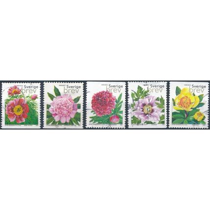 Peonies - Sweden 2001 - F H - MiNr 2236/40