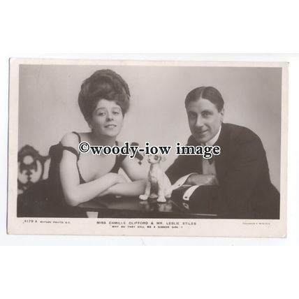 b3894 - Actress & Gibson Girl Camille Clifford & Actor Leslie Stiles - postcard