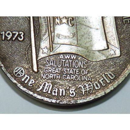 1973 American Medal Greatest Bands in Dixie, One Man's World Mardi Gras D 3.8 cm