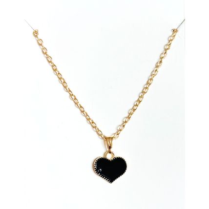 Women's Luxury Necklaces for Every Occasion, Black Heart Shape