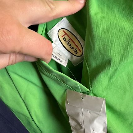 Vintage Talbots Reversible Jacket Green/Navy Snap Front Lightweight Women's S