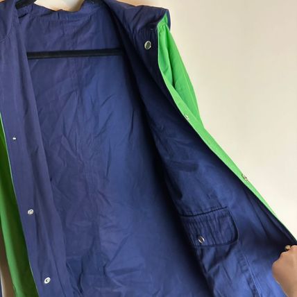 Vintage Talbots Reversible Jacket Green/Navy Snap Front Lightweight Women's S