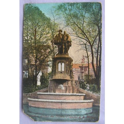 vintage postcard Brussels, Egmont & Hornes Memorial