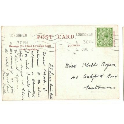 Sussex Postcard - Pevensey Castle Postmark LONDON SW 1915