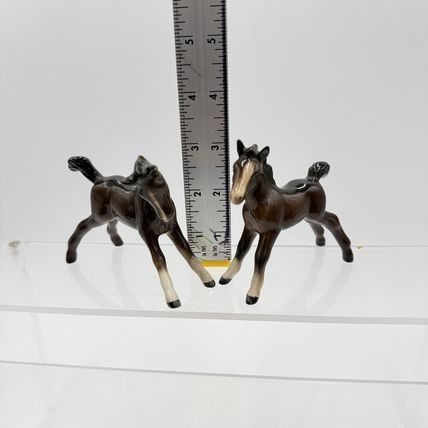 Vintage Beswick England Porcelain Glazed Painted Horses Foals Figurines
