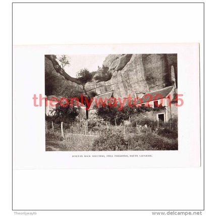 Inhabited Rock Shelters, Haute Laugerie, France, Book Illustration (Print), 1911