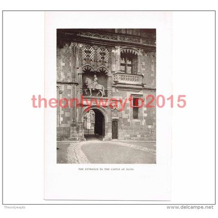 Entrance, Castle of Blois, France, Book Illustration (Print), 1911