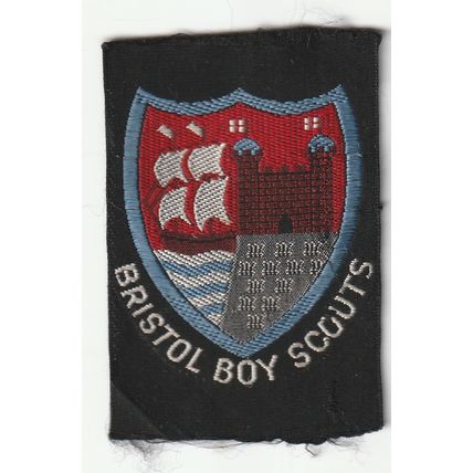 Scout Badge UK Pre 1967 - Bristol Boy Scouts - Ribbon (BY229)
