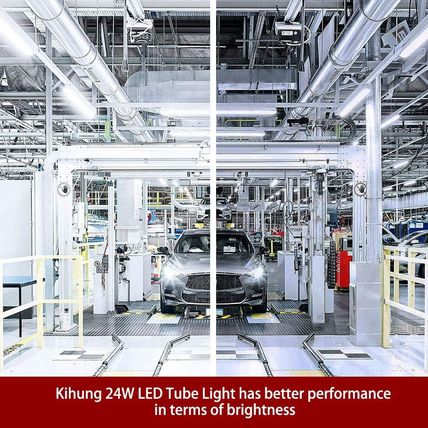 Kihung (12 Packs T8 Led Bulbs 4 Foot, Type B Light Bulbs, 24W 3120LM 6000K, Dayl