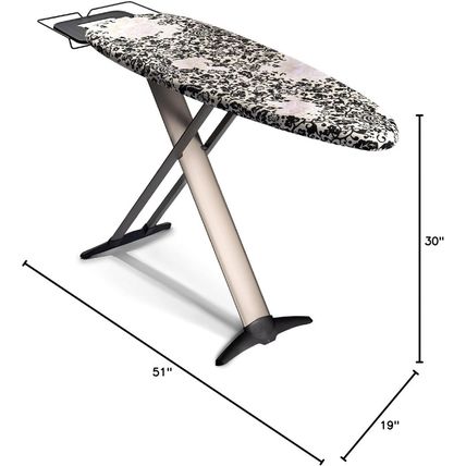 Bartnelli Pro Luxury Ironing Board - Extra Wide 62X19” Steam Iron Rest, Adjustab