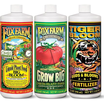 Fox Farm FX14049 Liquid Nutrient Trio Soil Formula: Big Bloom, Grow Big, Tiger B