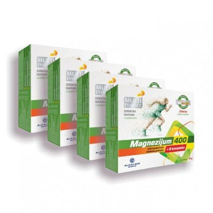 4 Pcs. lot Magnesium 400 + B complex Direct 20 bags (with granules) x 4