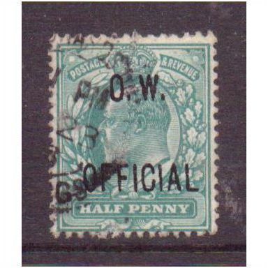 official stamps o.w.. official sgo36 edward used toned