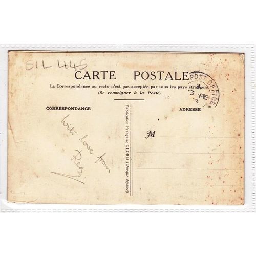 Silk Postcard Showing Flowers Amitie ( Friendship) (SIL445)